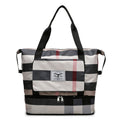 Checked travel bag with large capacity