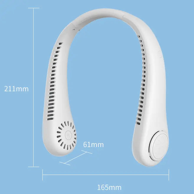 Silent Neck Fan – Hands-free, safe & ideal for summer activities