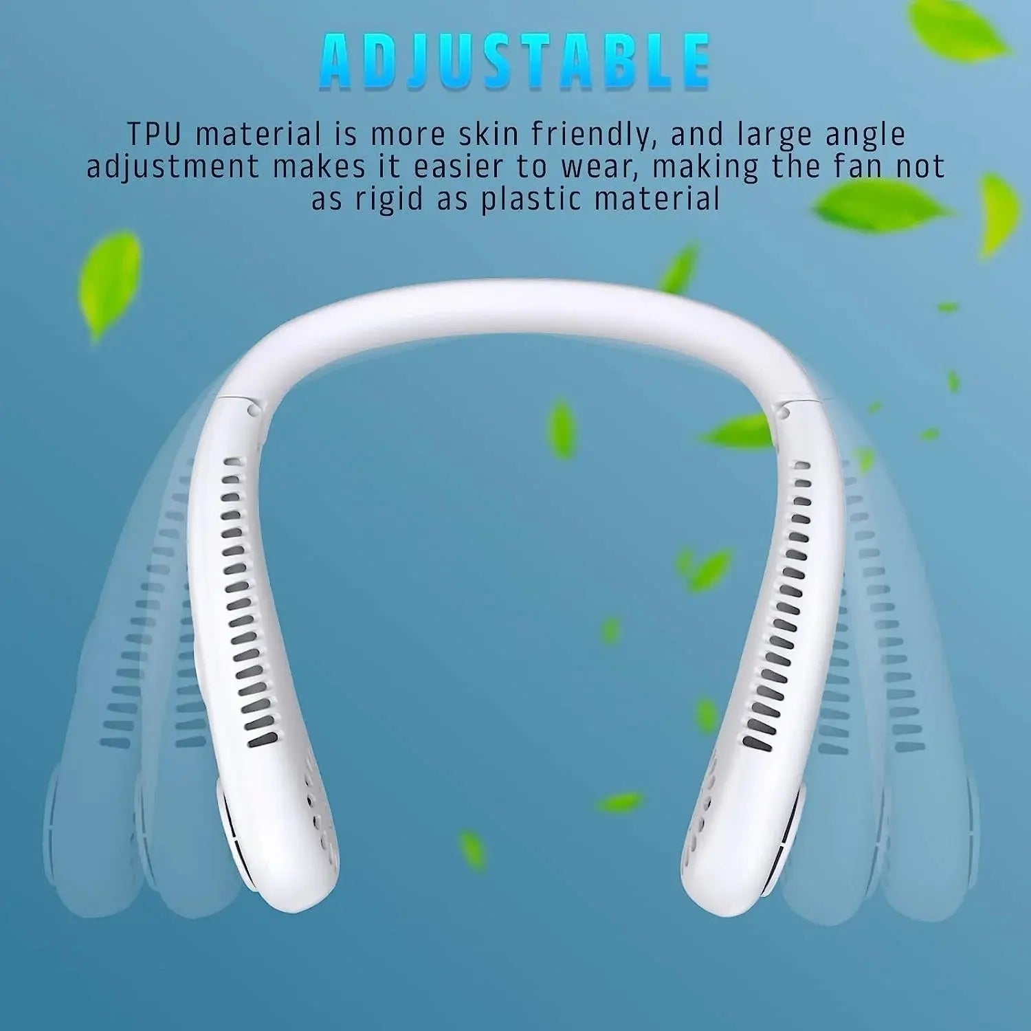 Silent Neck Fan – Hands-free, safe & ideal for summer activities