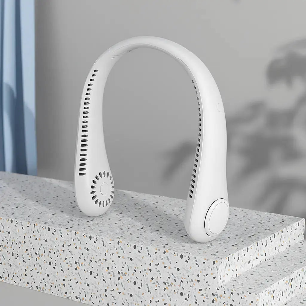 Silent Neck Fan – Hands-free, safe & ideal for summer activities