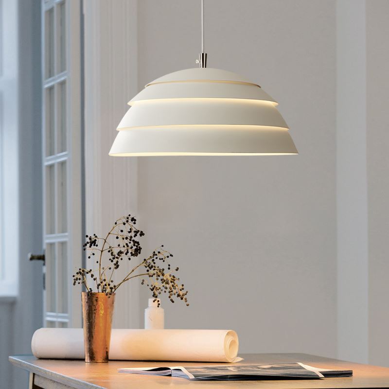 Dome Pot | Pendant Light Gray 39 cm Iron/Aluminum
