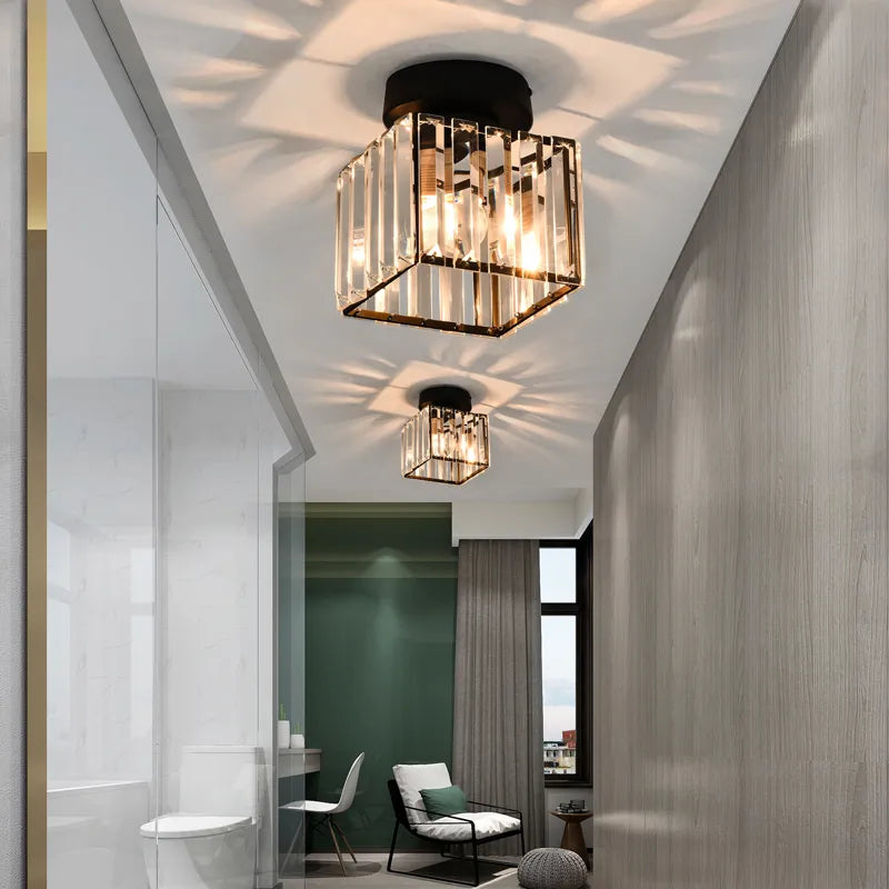 Crystal ceiling light – Luxury lampshade made of crystal for hallway and living room