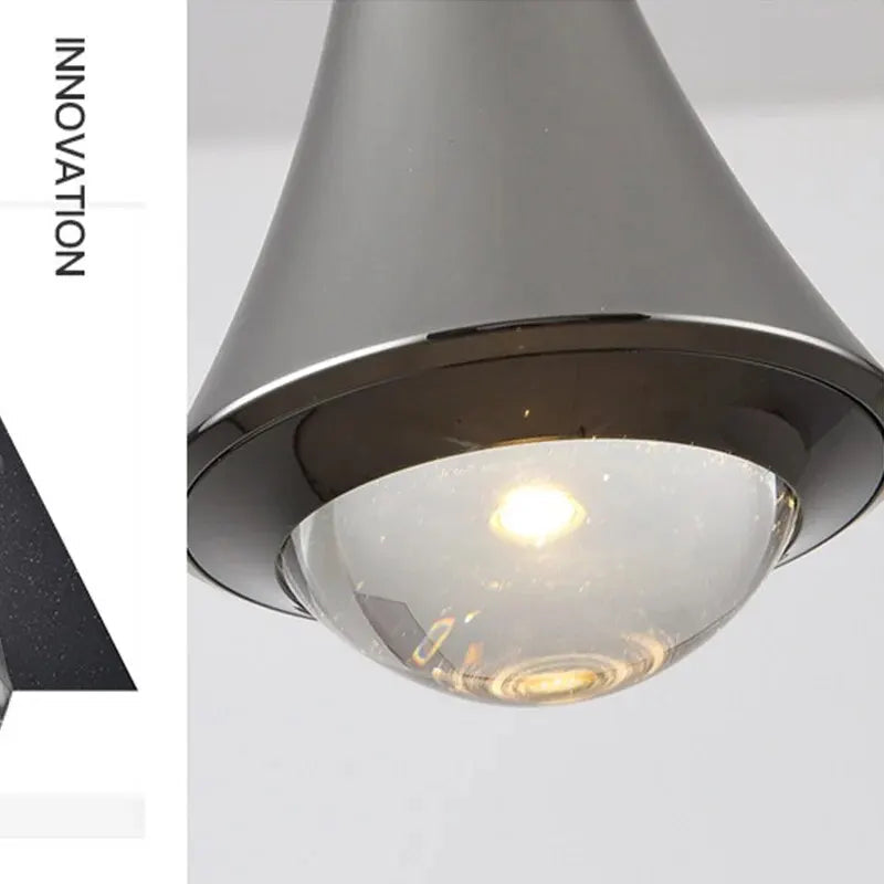 Modern silver-plated pendant light – Stylish lighting for dining room or kitchen