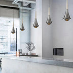 Modern silver-plated pendant light – Stylish lighting for dining room or kitchen