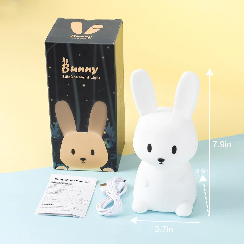 LED Night Light for Kids – Dimmable Night Lamp with -Design, USB Rechargeable, Touch Control