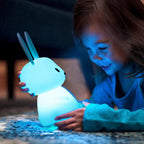 LED Night Light for Kids – Dimmable Night Lamp with -Design, USB Rechargeable, Touch Control