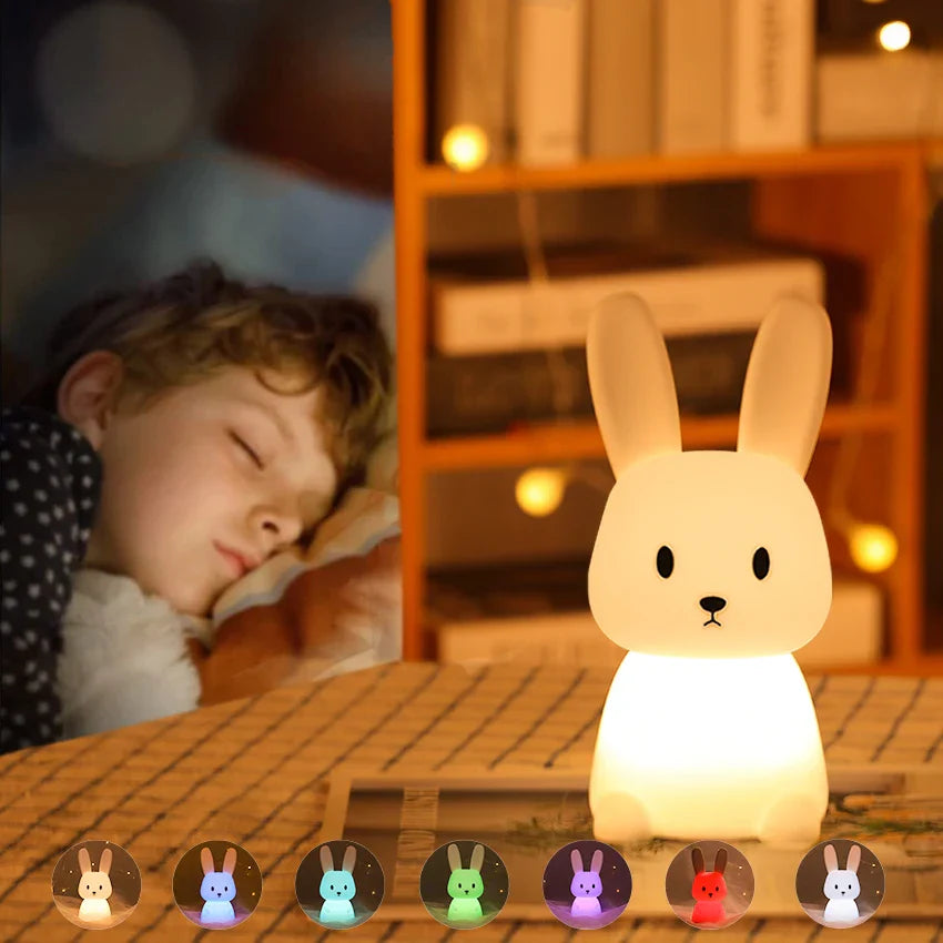 LED Night Light for Kids – Dimmable Night Lamp with -Design, USB Rechargeable, Touch Control