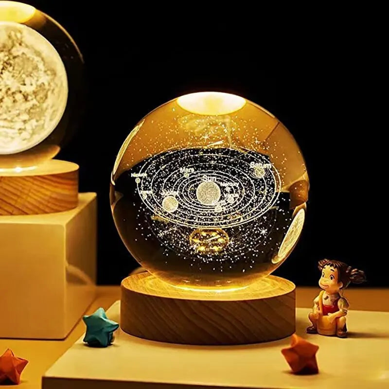 Solar-System Table Lamp – LED Light with Planet Design for Living Spaces