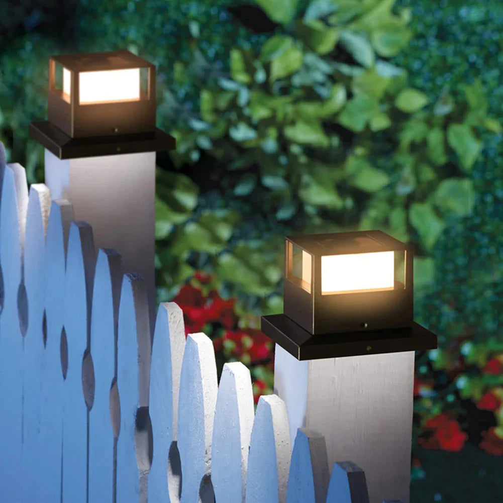 LED Solar Column Light for Outdoor Use - Weatherproof and energy-saving outdoor lighting, ideal for garden and terrace