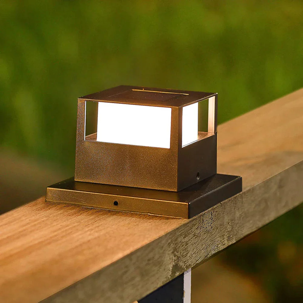 LED Solar Column Light for Outdoor Use - Weatherproof and energy-saving outdoor lighting, ideal for garden and terrace