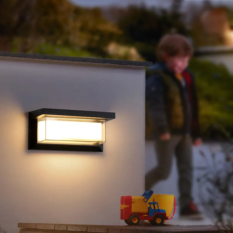 Modern outdoor wall light for garden and terrace