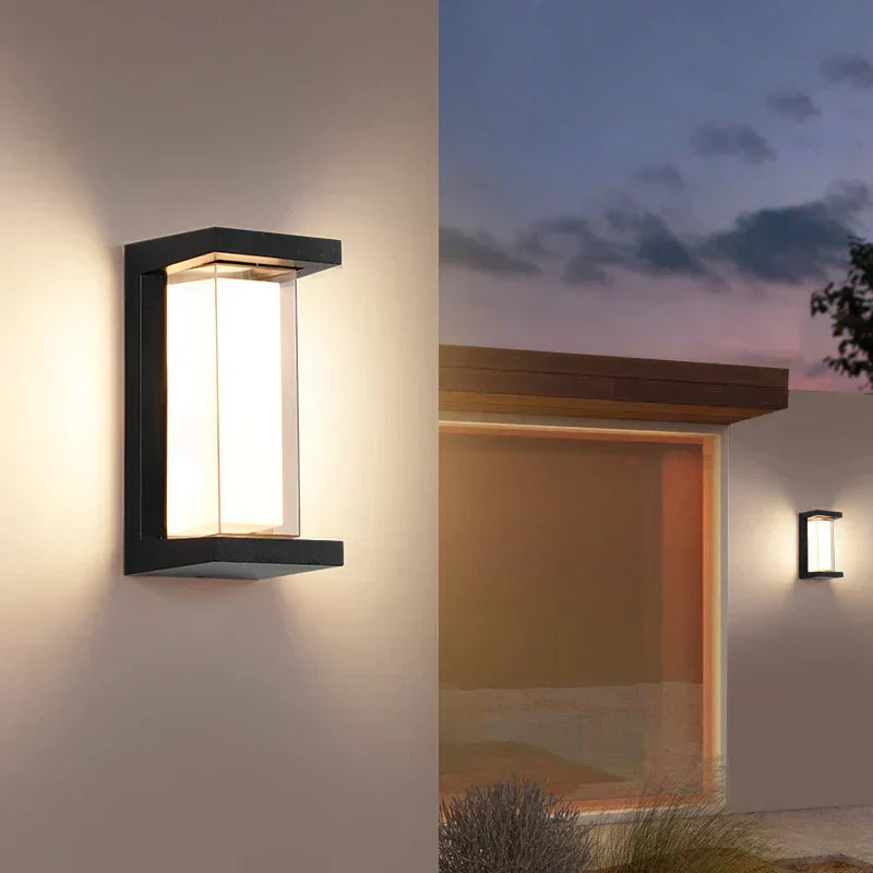Modern outdoor wall light for garden and terrace