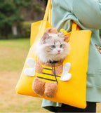 Lightweight Canvas Tote Bag for Cats and Small Dogs