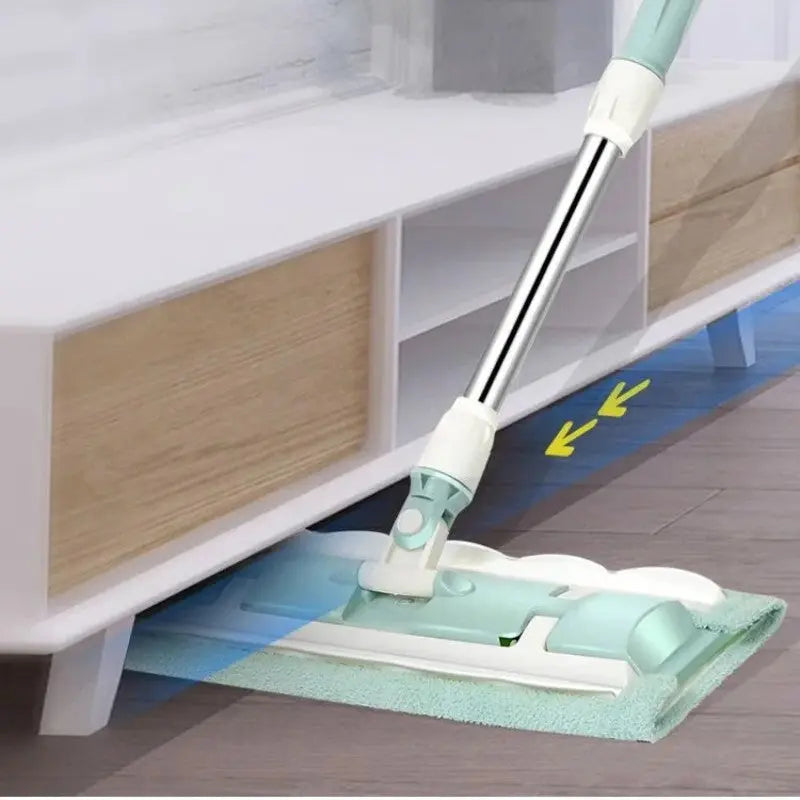 Flat Mop with Stainless Steel Handle – Effortless Floor Cleaning without Bending