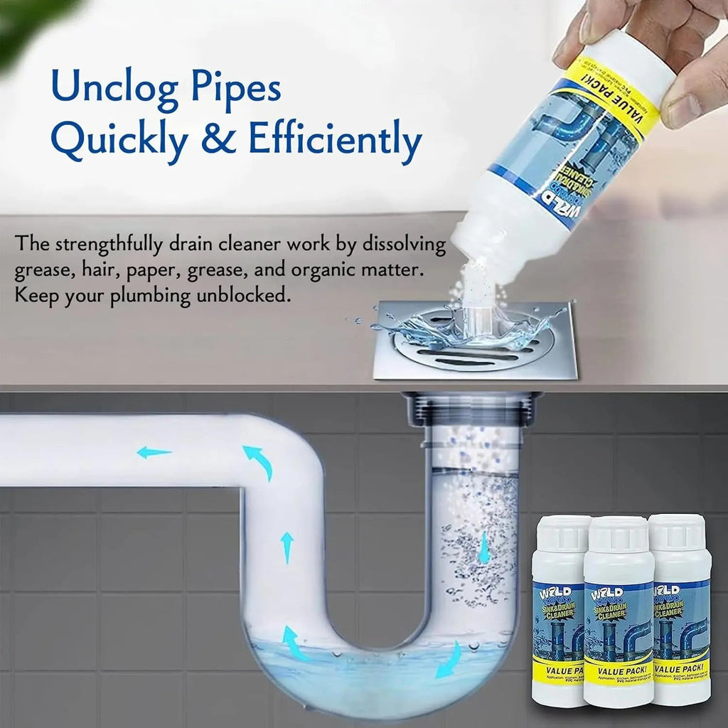 Powerful drain cleaner against stubborn blockages