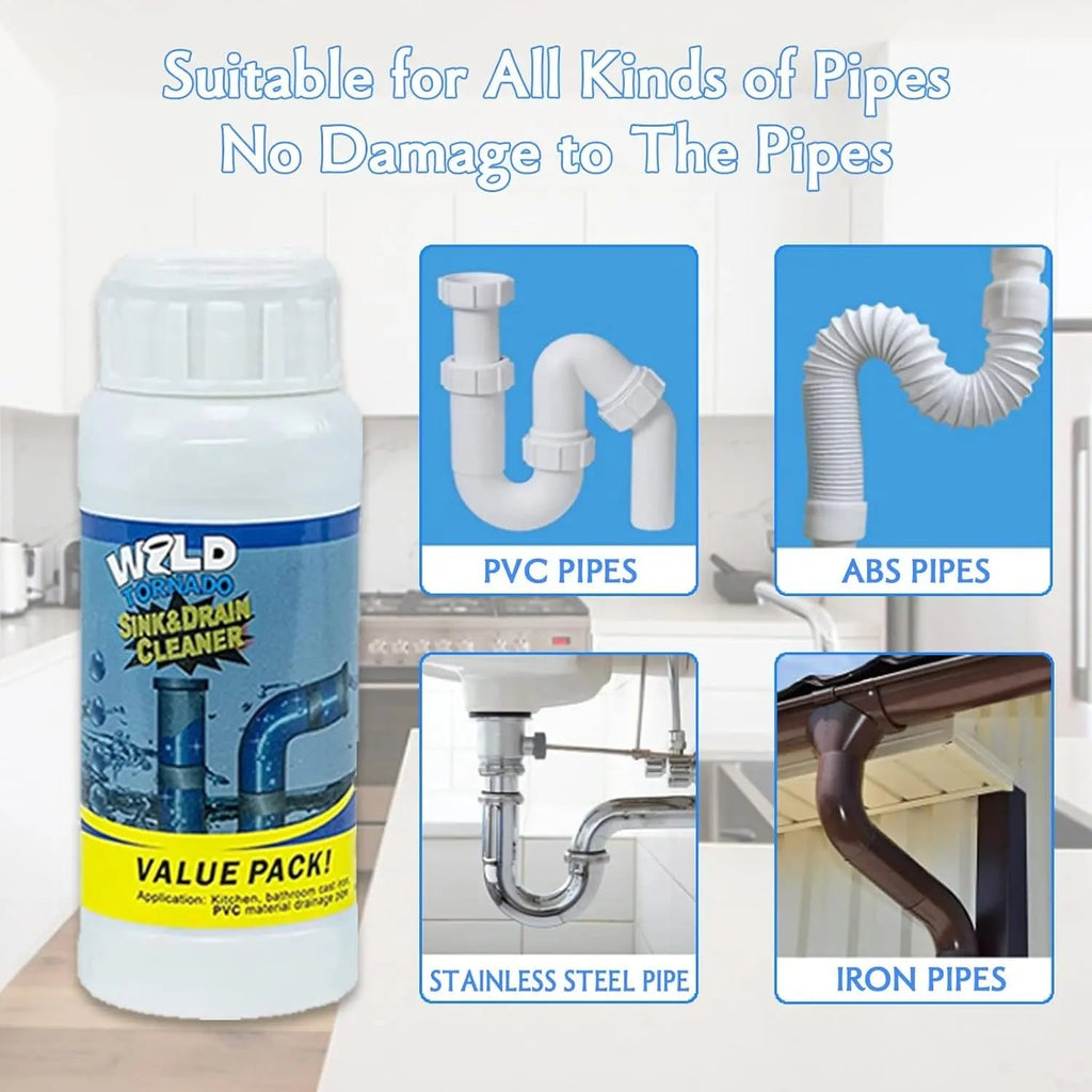 Powerful drain cleaner against stubborn blockages