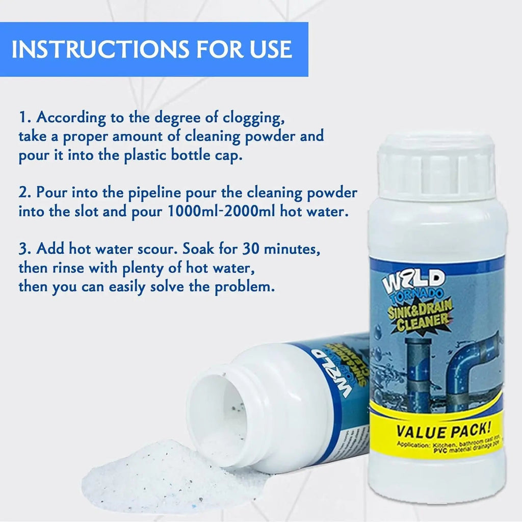 Powerful drain cleaner against stubborn blockages