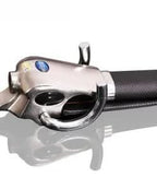 Steering wheel lock with alarm function and triple security