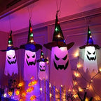 Glowing Witch Hat – LED Halloween Decoration for Outdoor Use with Flashing Modes