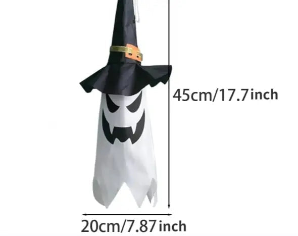 Glowing Witch Hat – LED Halloween Decoration for Outdoor Use with Flashing Modes