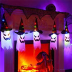 Glowing Witch Hat – LED Halloween Decoration for Outdoor Use with Flashing Modes