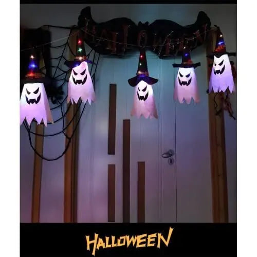 Glowing Witch Hat – LED Halloween Decoration for Outdoor Use with Flashing Modes