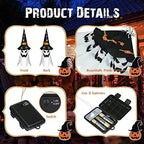 Glowing Witch Hat – LED Halloween Decoration for Outdoor Use with Flashing Modes