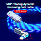 Illuminated 540° Redatable data cable – High quality & fast charging