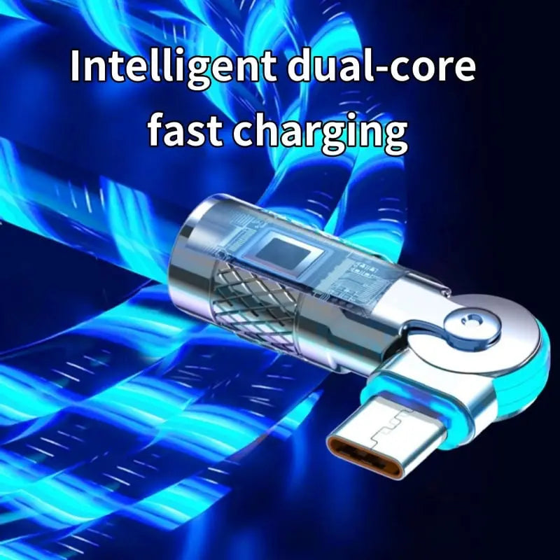 Illuminated 540° Redatable data cable – High quality & fast charging