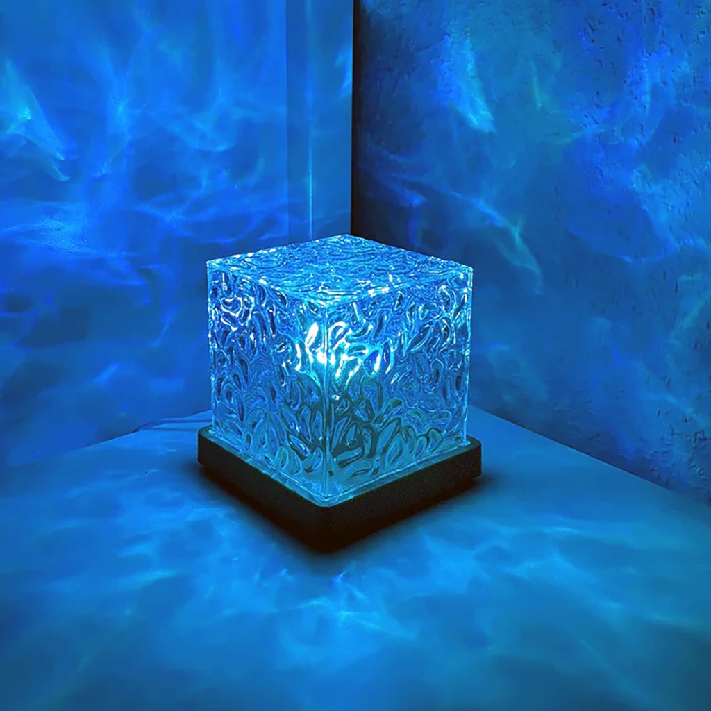 LED Table Lamp with Water Wave Effect