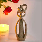 Abstract Love Sculpture – Modern Polyresin Home Décor