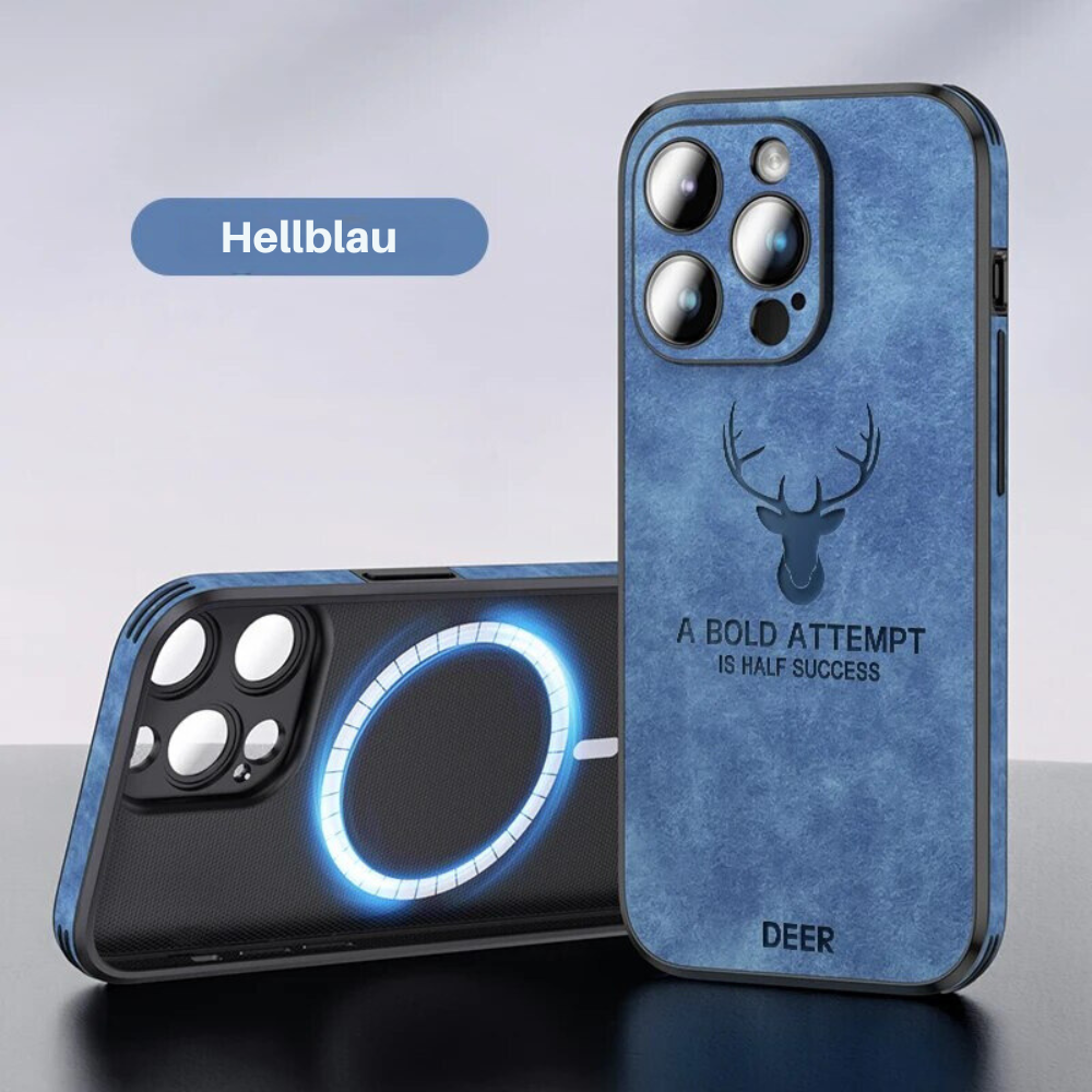 Deer - Luxury Leather iPhone Case with Stylish Design and Shockproof Protection
