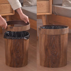 LignoBin – Scandinavian Style Wooden-Effect Waste Bin (8L)