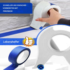 Paint Tape Applicator For Clean Paint Edges With Cutter And Rollers