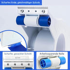 Paint Tape Applicator For Clean Paint Edges With Cutter And Rollers