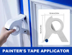 Paint Tape Applicator For Clean Paint Edges With Cutter And Rollers