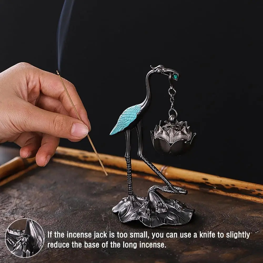 Lotus-Crane Decor & Aroma Diffuser – For relaxed senses & warm atmosphere