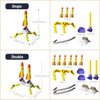 Air-operated double rocket launcher for children