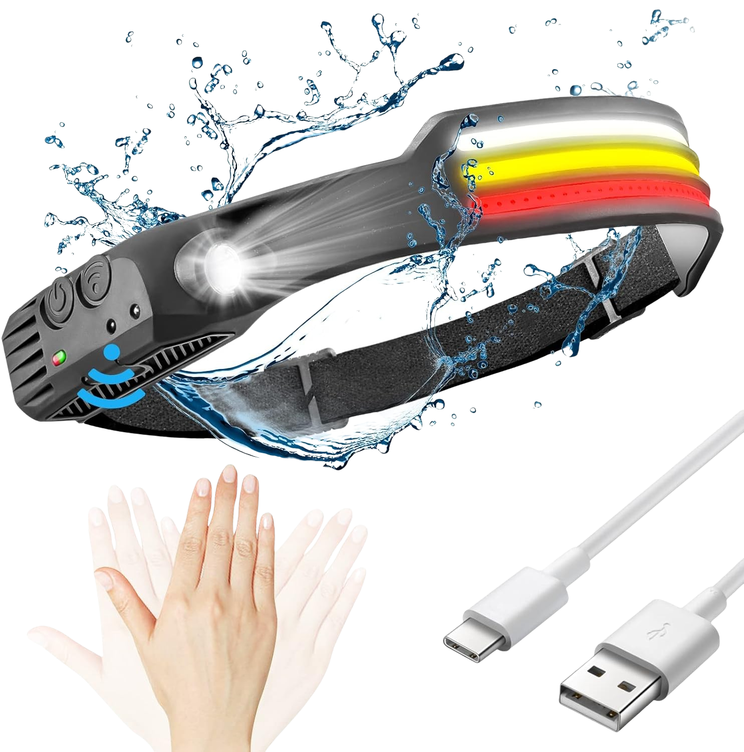 LED Headlamp X3 – Waterproof & Rechargeable Head Torch for Running, Hiking & Outdoor Adventures