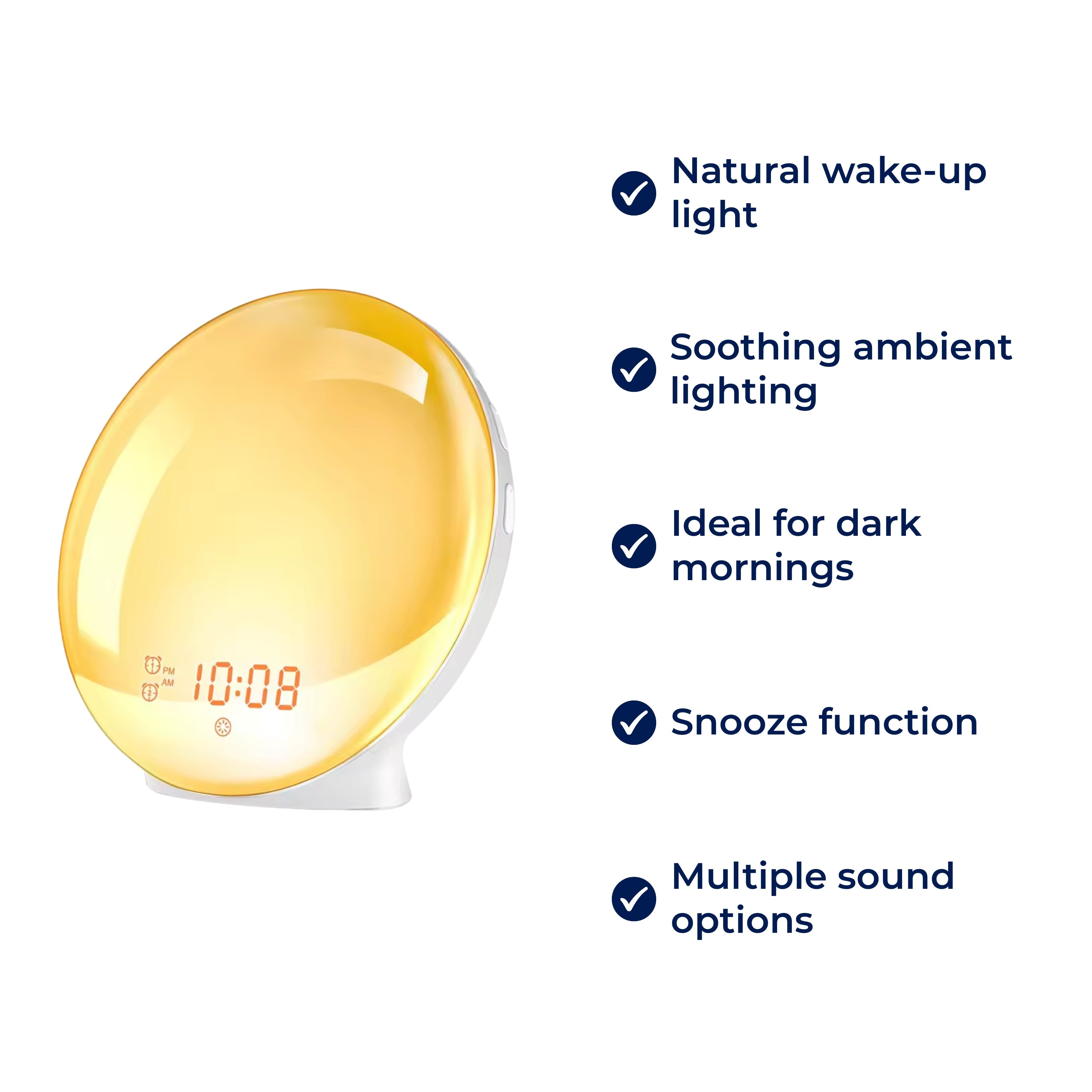 LumiRise | Sunrise Alarm Clock – Natural Wake-Up Light – Ambient Lighting – Ideal for Dark Mornings