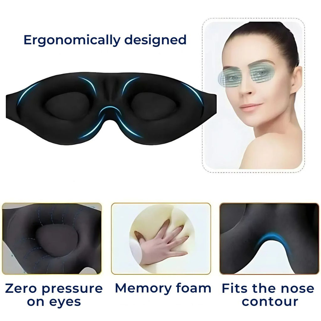 LumiShade Darkening Sleeping Mask | Light Blocking Comfort - for Shift Workers - Travelers - Light Sensitive Sleepers