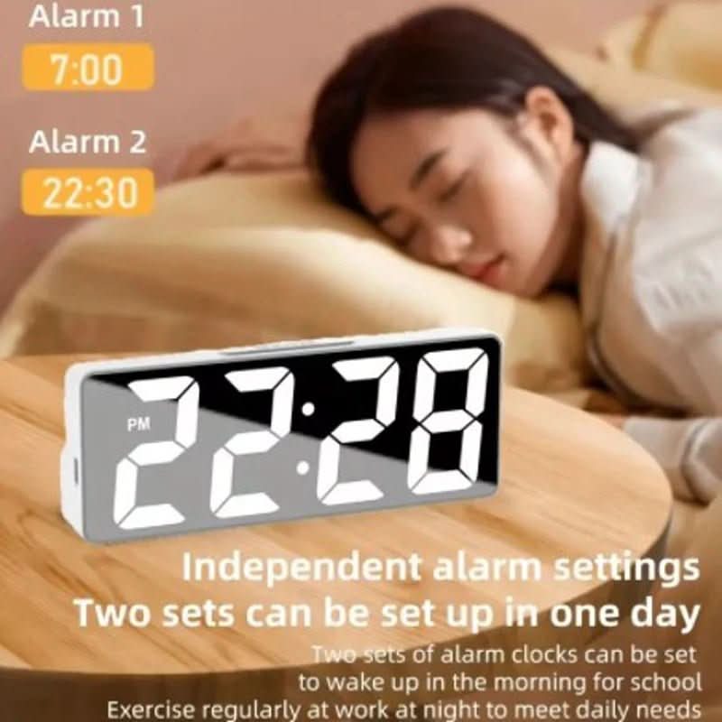 LED Digital Alarm Clock with Temperature Display