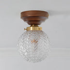 Retro Crystal Glass Ceiling Lamp