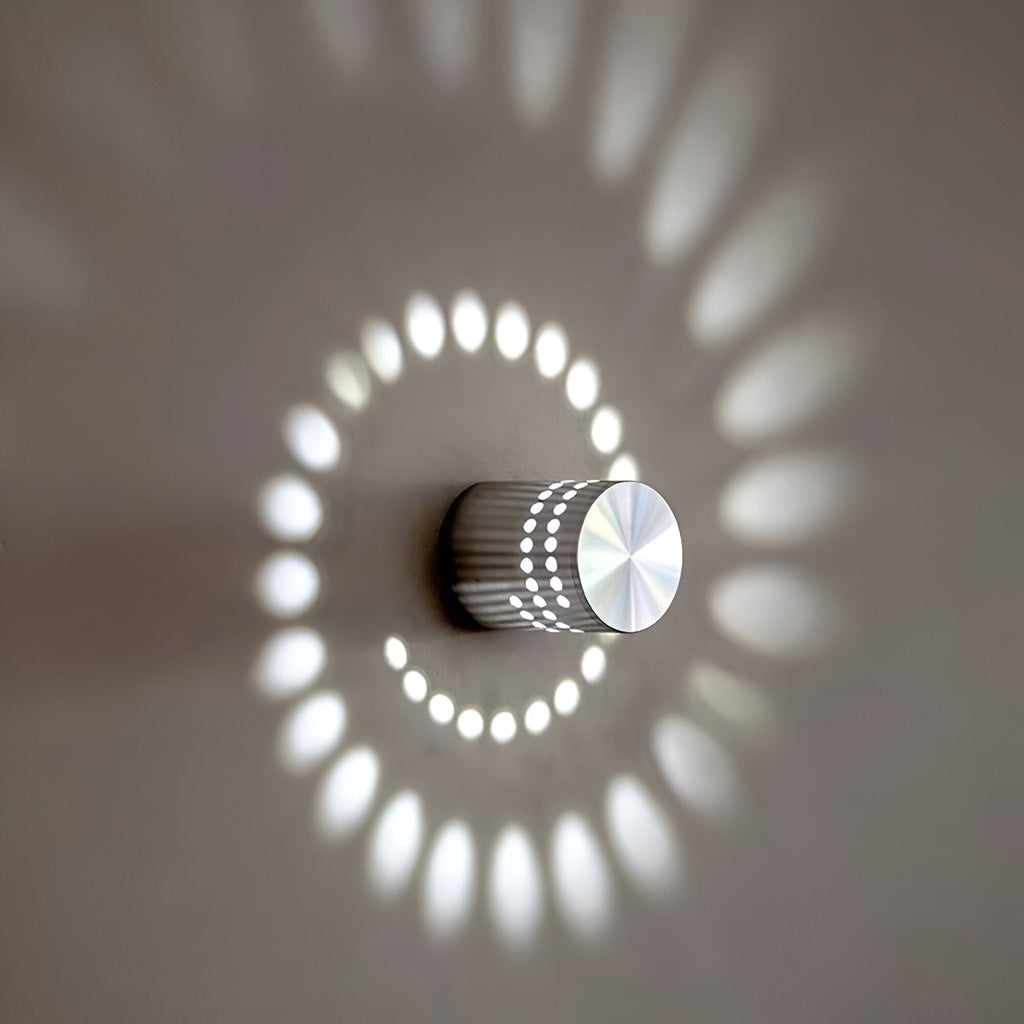 LuminBlast LED Wall Light – Colourful Spiral Cylinder Wall Lamp for Modern Indoor Lighting