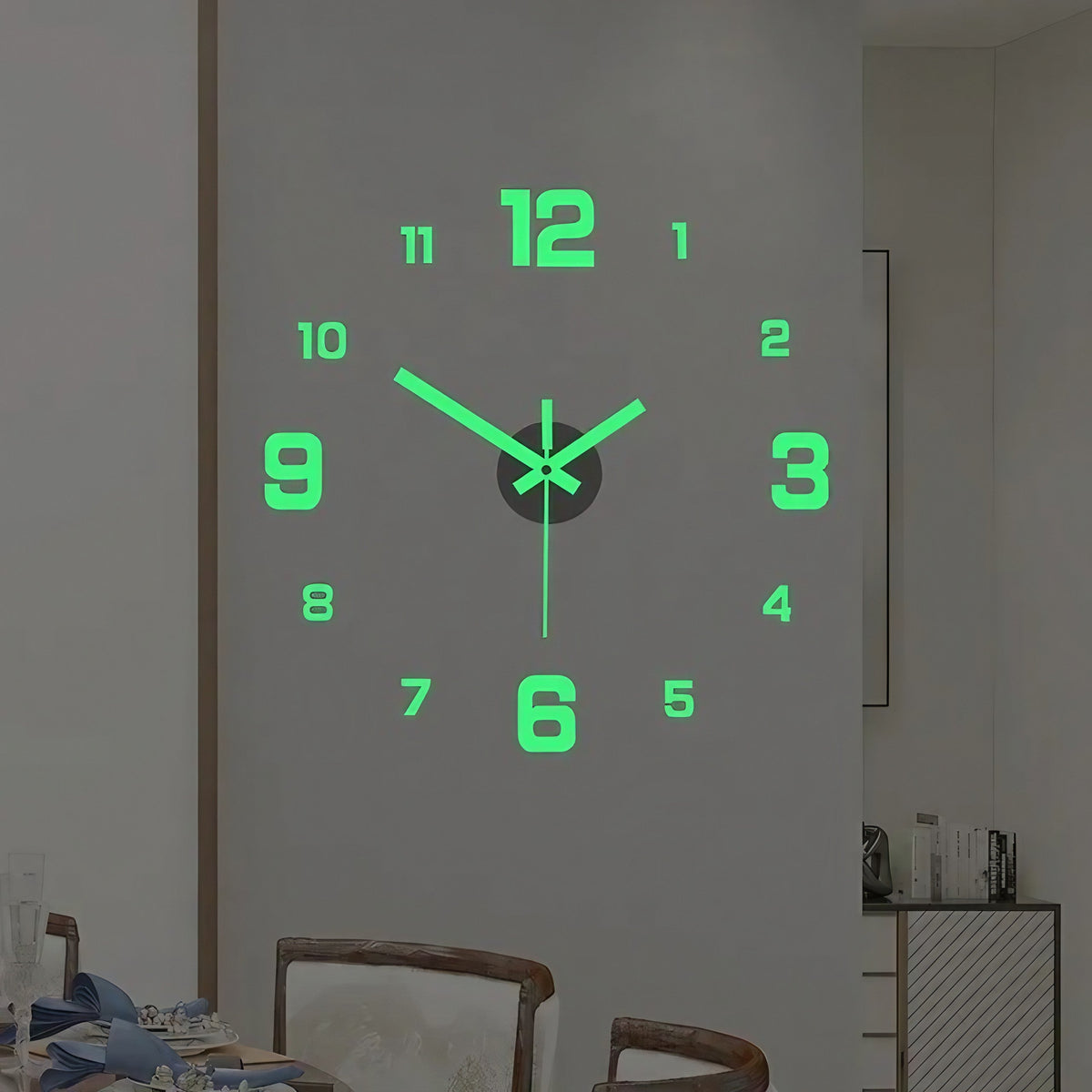 3D-LED wall clock – frameless DIY design