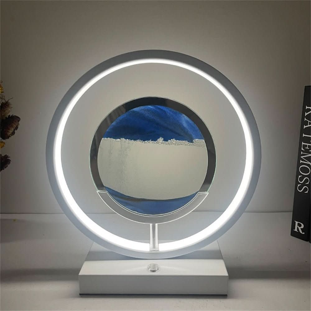 3D LED Sand Art Table Lamp with USB Charging for Relaxing Ambiance