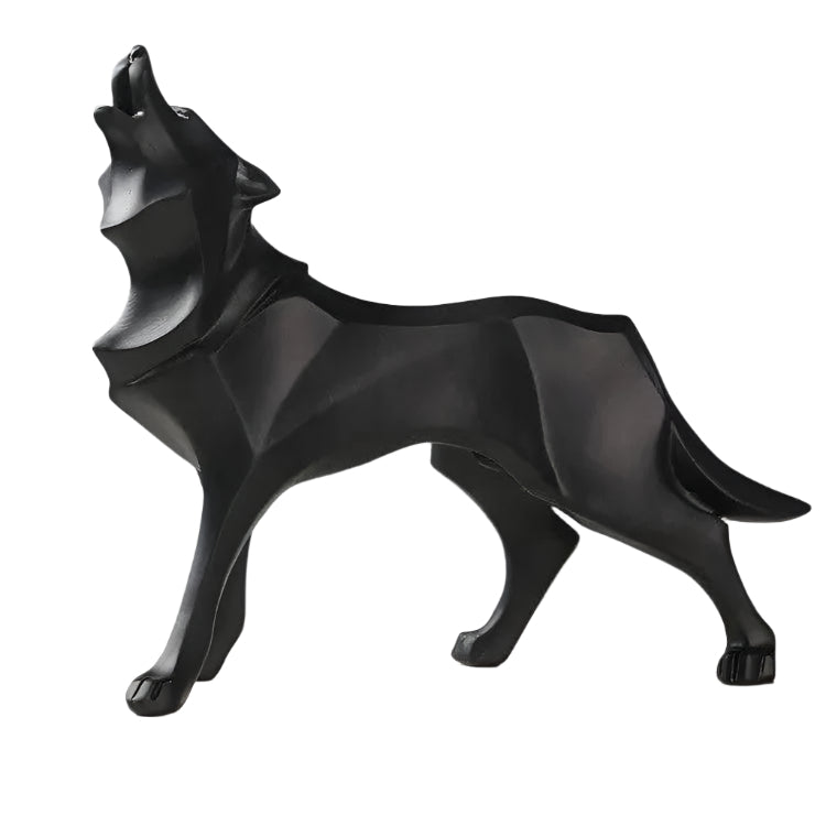 LupoForm – Geometric Wolf Statue with Sharp-edged Design for Modern Spaces