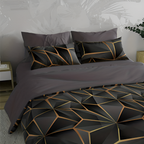 CLOUDLUX - Fluffy 3D-printed check bedding set