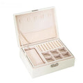 Jewelry box made of wood with PU leather surface