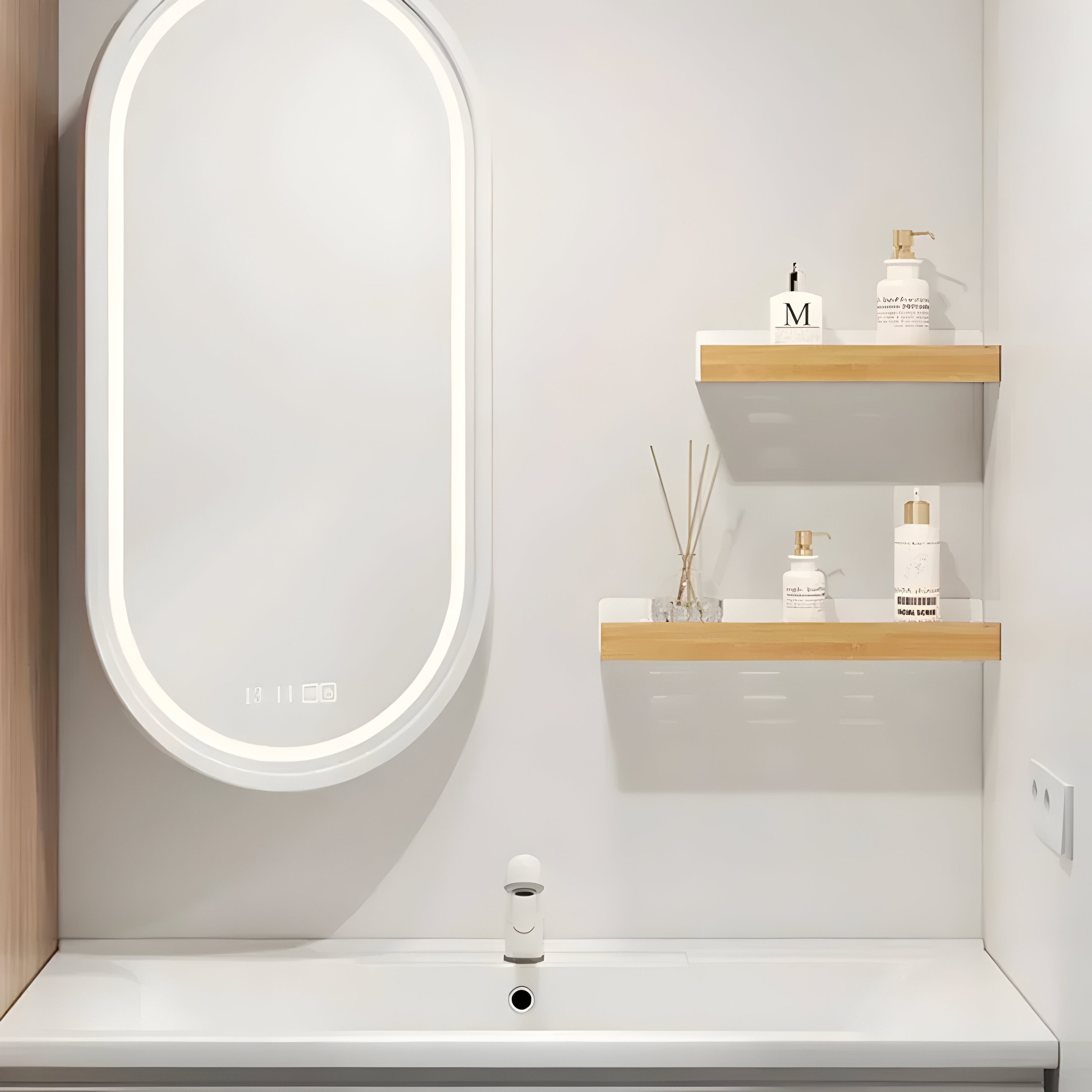 LuxeWood | Wooden Bathroom Organization Rack